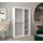abiks möbel Schwebetürenschrank MADRYT 120 x 200 x 62 cm Schwarz/Weiß