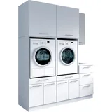 laundreezy Mehrzweckschrank-Set 186 x 238 x 68 cm Weiß