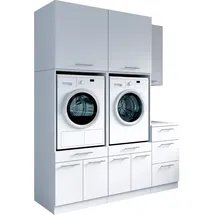 laundreezy Mehrzweckschrank-Set 186 x 238 x 68 cm Weiß