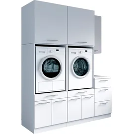 laundreezy Mehrzweckschrank-Set 186 x 238 x 68 cm Weiß
