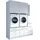 laundreezy Mehrzweckschrank-Set 186 x 238 x 68 cm Weiß