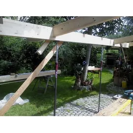 PIHER Deckenstütze Stahl 200-375 cm schwarz