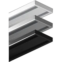 GARDUNA 120cm | silber | Gardinenschiene Vorhangschiene| Aluminium | 1- oder 2-läufig