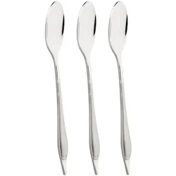 Fingerfood-Löffel MULEX "Mini - Besteck, Löffel Set, satiniert", silber (silberfarben), L:17,5cm, Edelstahl, Esslöffel, Fingerfood-Löffel, innovatives Besteck für Tapas und Fingerfood