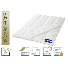 HANSKRUCHEN GmbH HANSKRUCHEN® Daunendecke 135x200 cm Ganzjahresdecke waschbar Allergiker Steppdecke atmungsaktiv Kassettendecke weiß - Weiß