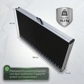 Trutzholm Tapeziertisch Alu Flohmarkttisch 300x60 cm Klapptisch klappbar mit Messskala