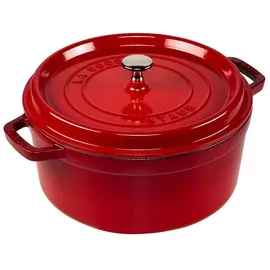 Staub Cocotte 26 cm rund kirschrot