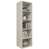 Coemo Standregal Alpha 135 Weiß Bücherregal Holz 5 Fächer Raumteiler 40x25x135 cm