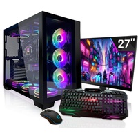 SYSTEMTREFF Gaming Komplett PC Set Intel Core i9-12900KF 16x5.2GHz | Nvidia GeForce RTX 4090 24GB DX12 | 2TB M.2 NVMe + 2TB HDD | 32GB DDR5 RAM | WLAN Desktop Paket Computer für Gamer, Gaming