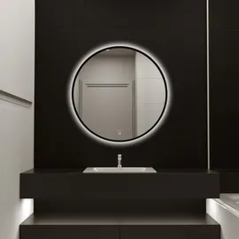 Home Deluxe Rundspiegel DUBI 80 x 80 cm Schwarz
