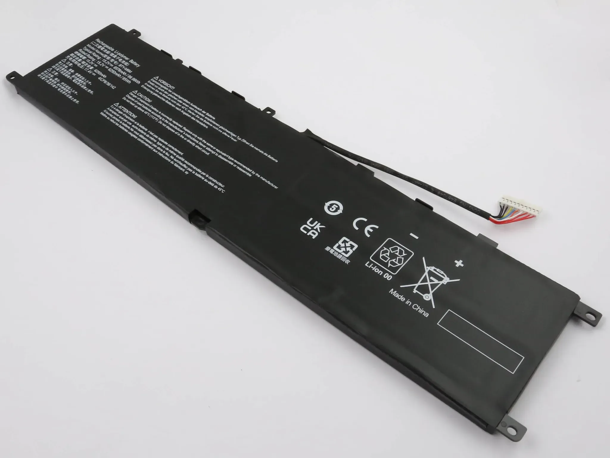 Akku für MSI GE66 Raider, GE76 Raider Dragon, GS66 Stealth, WE76 11UK-460, wie BTY-M6M, 6250 mAh