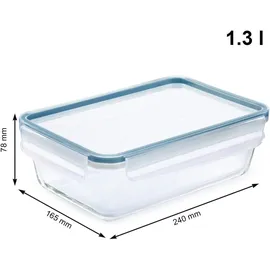 Rotho Kühlschrankdose Clic & Lock blau 1,3 l