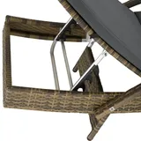 Tectake tectake® Rattan Sonnenliege, Océane