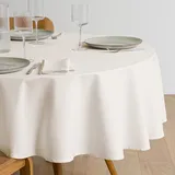 La Redoute Interieurs Runde Fleckabweisende Tischdecke Aus Baumwolle Scenario Ecru