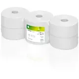 Wepa Satino comfort Toilettenpapier Großrollen, 2-lagig hochweiß - 1 Paket = 6 Rollen à 320 Meter