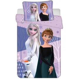Javoli Disney Eiskönigin Purple Kinderbettwäsche und Polardecken-Set