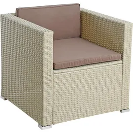Estexo Polyrattan Lounge Set Gartenset beige