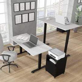 petits-meubles Schreibtisch BIMotion 1S Weiß / Schwarz