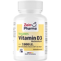 ZeinPharma Vegane Vitamin D3 7000 I.e. Wochendepot Kapseln