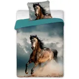 Baumwollbettwäsche 160x200 Galoppierendes Pferd 05 8286 Faro