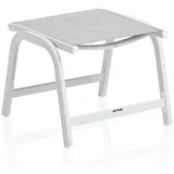 Kettler BASIC PLUS Hocker, weiß matt/hellgrau, Alu/Outdoorgewebe, robust, pflegeleicht, stapelbar, 0301203-5200