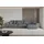 altdecor Ecksofa Cord mit Schlaffunktion 2-Sitzer Dunkelgrau