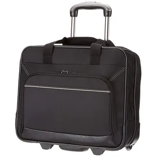 Amazon Basics Laptop-Trolley, mit schnell laufenden Rollen und leicht zugänglicher Vordertasche - geeignet für Laptops bis 15,6 Zoll (39,6 cm), Schwarz