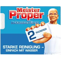 Meister Proper Schmutzradierer 2er Pack Original, Radiert Hartnäckigen Schmutz Für Strahlende Oberflächen