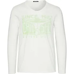 CHIEMSEE Longsleeve aus reiner Baumwolle, Star White, S