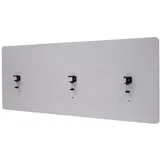 Proregal Akustik-Tischtrennwand HxBxT 60x160x2 cm Doppelwandig Stoff Grau Büro-Sichtschutz Schreibtisch Pinnwand