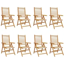 vidaXL Gartenstuhl Verstellbar 70 x 70 x 109 cm beige 8 St.