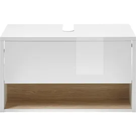 PLACES OF STYLE »Studio Line, Badschrank in Hochglanz Weiß, Waschtisch« in zwei Farben verfügbar, ausreichend Stauraum