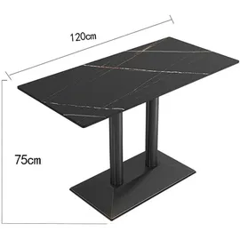 360Home Esszimmertisch 60 x 75 x 60 cm schwarz