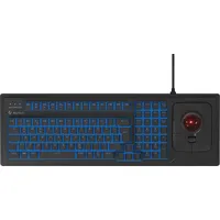 KeySonic KSK-8202ELU-T Full-Size Tastatur mit Trackball