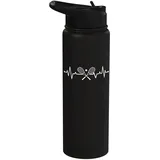 Squashspieler Squash Heartbeat Squash Spiel Squash Heartbeat Stainless Steel Insulated Water Bottle