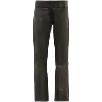 Ricano Lederhose RICANO "Lederhose Low Cut 2", Damen, Gr. M, Länge 34, schwarz, Obermaterial: 100% Lammnappaleder LANA., loose fit, Hosen, Handgefertigt aus echtem Leder