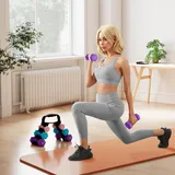 Set Aus Sechseckigen Kurzhanteln, Krafttrainingshanteln, 2 X 1 Kg, 2 X 2 Kg, 2 X 3 Kg, Mit Umbaubarem Hantelständer