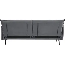 SalesFever 3-Sitzer Sofa Samt Grau 368510