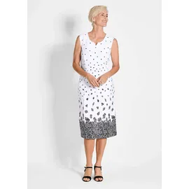 GOLDNER Etuikleid Midi Blumenprint Schwarz/Weiß 54