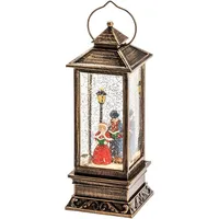 Konstsmide LED Schneelaterne Charles Dickens Style mit 5h Timer wassergefüllt