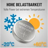 ABSINA SR 927 SW Uhren Knopfzelle 1,55V Silberoxid 10x 10er Pack - Uhrenbatterie 395/399 / AG7 / LR927 - SR927SW Uhrenbatterie auslaufsicher & Lange Haltbarkeit - Uhrenbatterie SR927SW, Knopfzelle