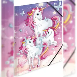 Herma Sammelmappe A3 Einhorn Rosa/Mehrfarbig