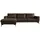 KAWOLA Sofa BLOOM dunkelbraun