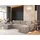 masseno Ecksofa U-Form Polyester 4-Sitzer Beige