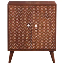 Marrakesch Orient & Mediterran Interior Kommode Vintage Sideboard Mathis handgefertigt aus Mangoholz in Braun 90 cm (1 St), Handarbeit braun
