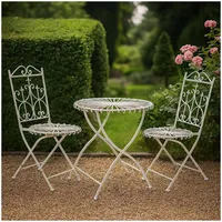Hti-Living Tischgruppe Weiß Romantic Garden - Weiß