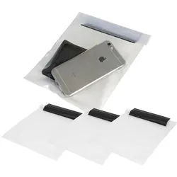 4 x Schutzhülle für Wertsachen - spritzwasserdicht - 240 x 190mm - Kombiverschlu...