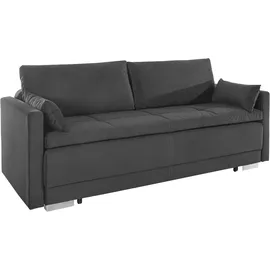 INOSIGN Schlafsofa »Berlin«, mit Boxspringaufbau, Bettfunktion & Bettkasten, Dauerschlafsofa grau