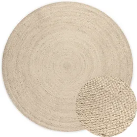 HANSE HOME Rangpur Rund Jute Teppiche, Teppich, Handgewebt, Jute, Natur, Wohnzimmer, Flur, Klassisch, Boho, Skandi