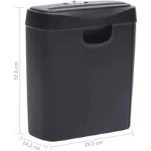 vidaXL Aktenvernichter 6 Blatt Streifenschnitt